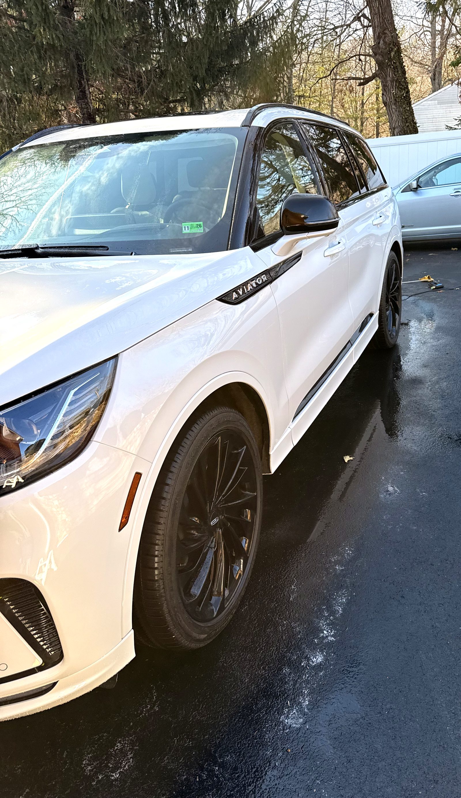 White Lincoln SUV after a full exterior detail